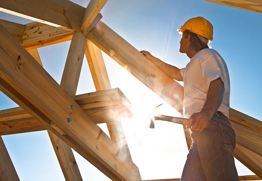 Roofer Building Roof Frame